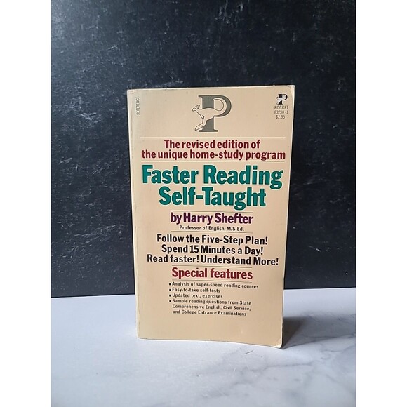 Faster Reading Self-taught By Harry Shefter Paperback - Picture 1 of 10